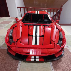moc tech ferrari 488 super racing sports car bricks toys