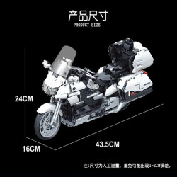 moc tech gold wing motorcycle bricks toy 8110