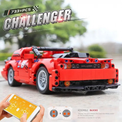 moc tech rc app challenger racing car bricks toys 15017