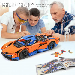 moc tech rc app speedtail racing car bricks toys 13098