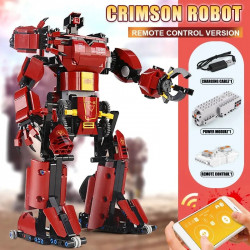 moc tech rc motorized crimson beast robot bricks toy 15038