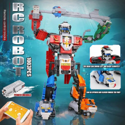 moc tech rc motorized transformer beast robot bricks toy