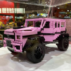 moc tech rc off-road pink king kong barbie suv car bricks toy
