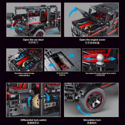 moc tech rc off-road suv king kong barbie bricks toy t5016a