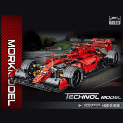 moc tech red f1 alternate racing car bricks toy 023005