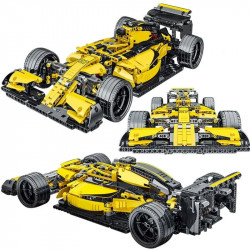 moc tech yellow f1 alternate racing car bricks toy
