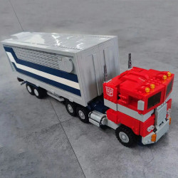 moc transformers optimus prime combined carriage truck bricks toy