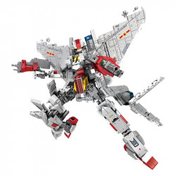 moc transformers robot fighter jet bricks toys