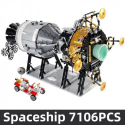 moc ucs apollo 11 spacecraft lunar landing bricks toy 21006