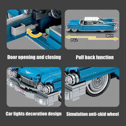 moc vintage eldurado classic car bricks toy