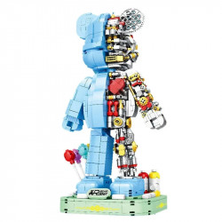 moc violent half bear mechanical robot bricks toy 6302