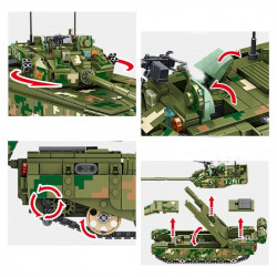 moc ww2 military 99a main battle tank bricks kids toys