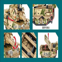 moc ww2 military 99a q version main battle tank bricks toy