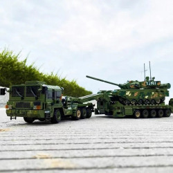 moc ww2 military 99a tank transporter bricks kids toys