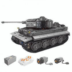 moc ww2 military rc app heavy tiger tank bricks toys t4016