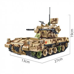 moc ww2 military tacked self-propelled artillery bricks kids toys