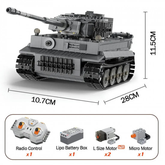 moc ww2 motorized rc tiger battle tank bricks toy moc ww2 motorized rc tiger battle tank bricks toy