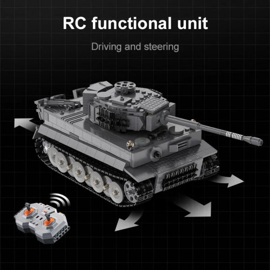 moc ww2 motorized rc tiger battle tank bricks toy moc ww2 motorized rc tiger battle tank bricks toy