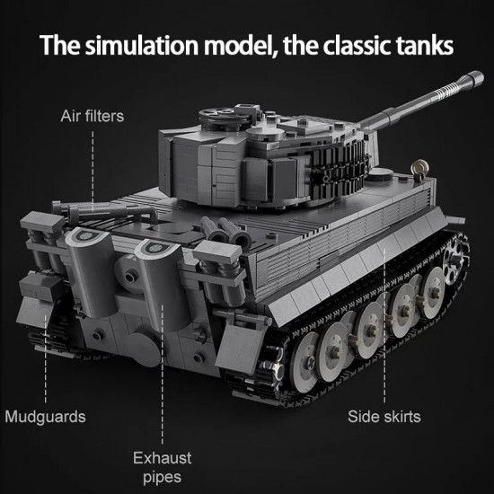 moc ww2 motorized rc tiger battle tank bricks toy moc ww2 motorized rc tiger battle tank bricks toy