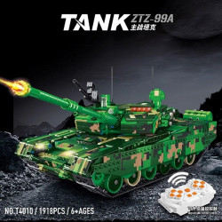 moc ww2 motorized rc ztz 99a battle tank bricks toys