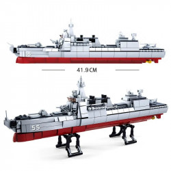 moc ww2 navy 055 destroyer cruiser warship bricks toy