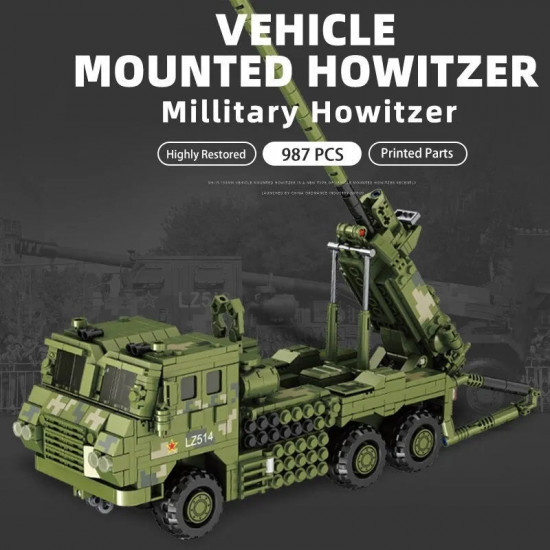 moc ww2 sh-15x armored car mounted howitzer bricks toy moc ww2 sh-15x armored car mounted howitzer bricks toy