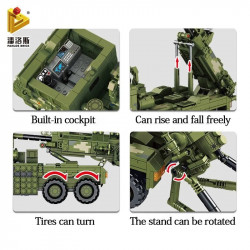 moc ww2 sh-15x armored car mounted howitzer bricks toy