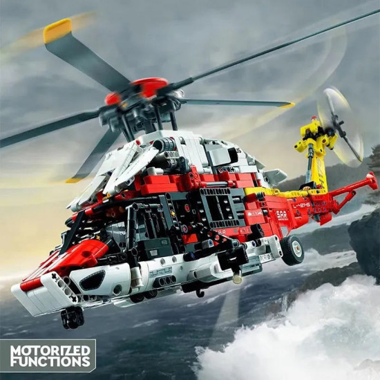 motorized airbus h175 rescue helicopter bricks moc toy motorized airbus h175 rescue helicopter bricks moc toy