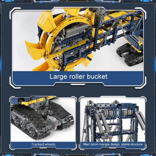 motorized rc bucket wheel excavator bricks toy 17006 eu motorized rc bucket wheel excavator bricks toy 17006 eu