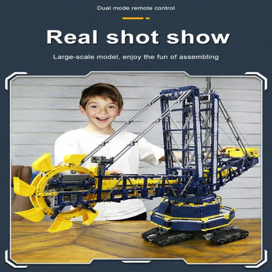 motorized rc bucket wheel excavator bricks toy 17006 eu motorized rc bucket wheel excavator bricks toy 17006 eu