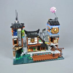 movie moc expert ninjago city docks bricks toys 06083
