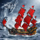pirates of caribbean moc red pirate ship bricks toy pirates of caribbean moc red pirate ship bricks toy