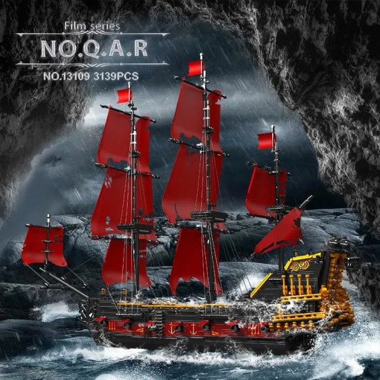 pirates of caribbean moc red pirate ship bricks toy pirates of caribbean moc red pirate ship bricks toy