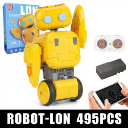 rc app intelligent cute robot bricks stem kids toys