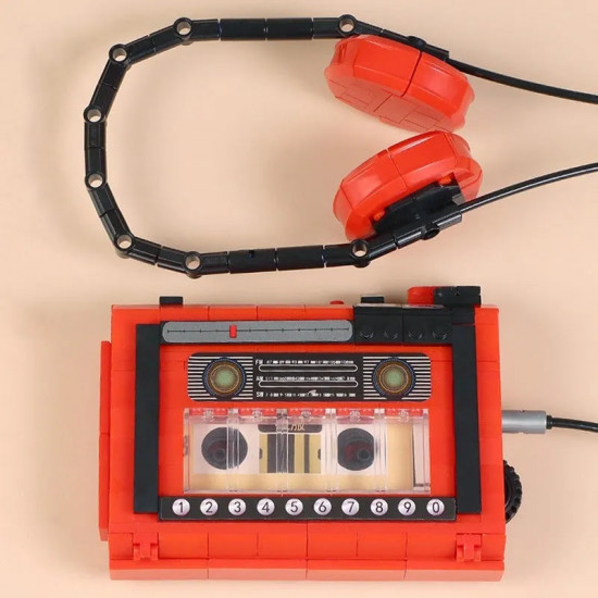 retro red tape recorder mini bricks toys 00989 retro red tape recorder mini bricks toys 00989
