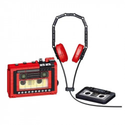 retro red tape recorder mini bricks toys 00989