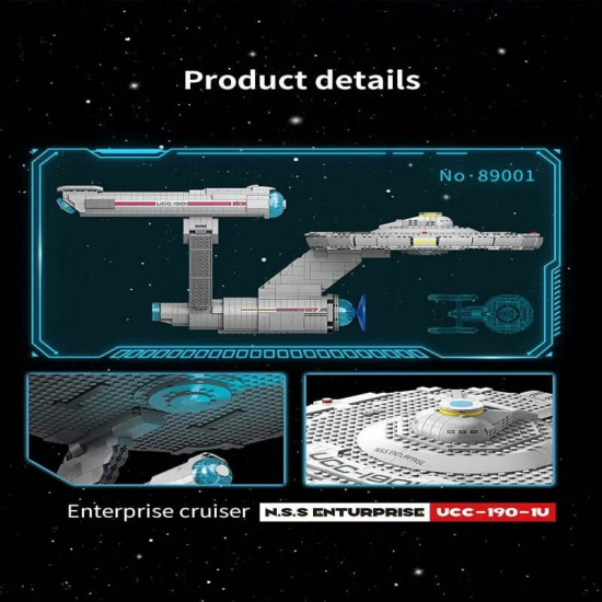 spacecraft moc enterprise cruiser spaceship bricks toy spacecraft moc enterprise cruiser spaceship bricks toy