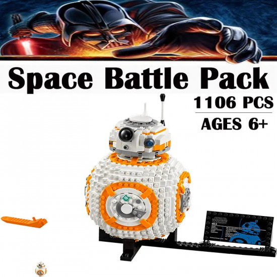 star wars moc bb-8 robot bricks toys 10906 star wars moc bb-8 robot bricks toys 10906