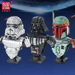 star wars moc darth lord vader bust helmet bricks toy 21020