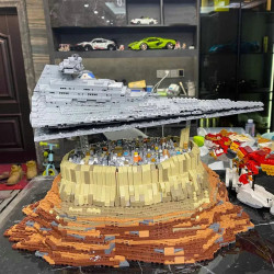 star wars moc destroyer empire ship over jedha bricks toy