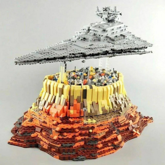 star wars moc destroyer empire ship over jedha bricks toy star wars moc destroyer empire ship over jedha bricks toy