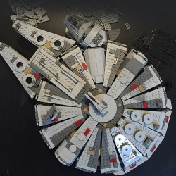 star wars moc millennium falcon 05007 bricks toy