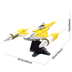 star wars moc naboo starfighter shuttle bricks toy