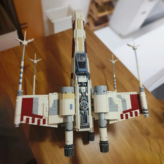 star wars moc red five x-wing star fighter bricks toy 05039 star wars moc red five x-wing star fighter bricks toy 05039
