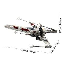 star wars moc red five x-wing star fighter bricks toy 05039