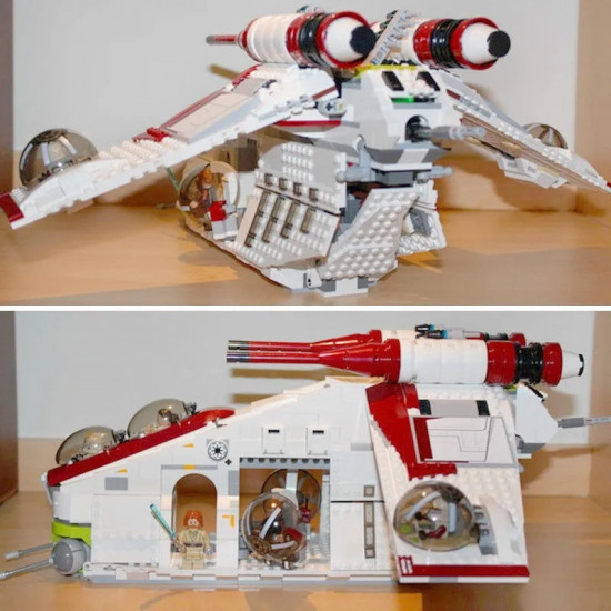 star wars moc republic gunship cruiser bricks toy 05041 star wars moc republic gunship cruiser bricks toy 05041