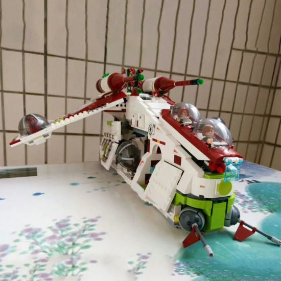 star wars moc republic gunship cruiser bricks toy 05041 star wars moc republic gunship cruiser bricks toy 05041