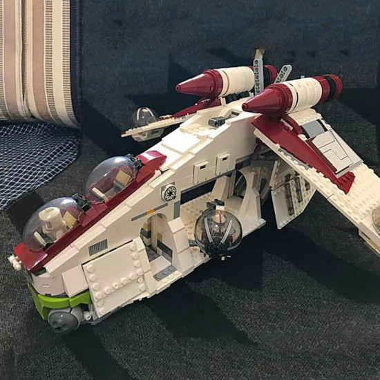 star wars moc republic gunship cruiser bricks toy 05041 star wars moc republic gunship cruiser bricks toy 05041