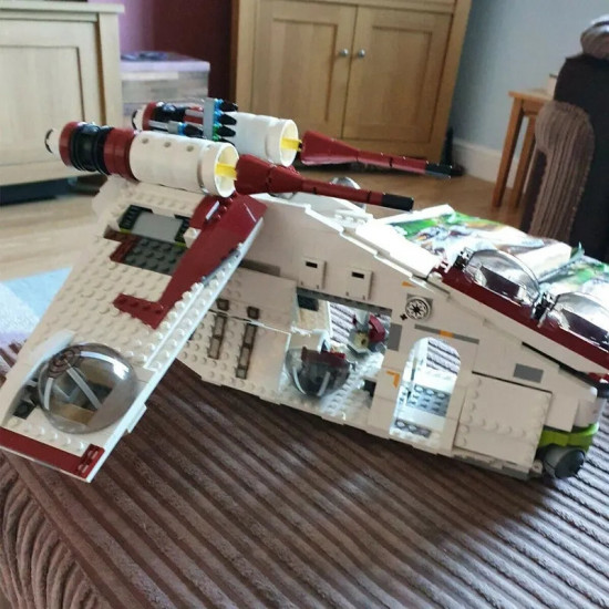 star wars moc republic gunship cruiser bricks toy 05041 star wars moc republic gunship cruiser bricks toy 05041