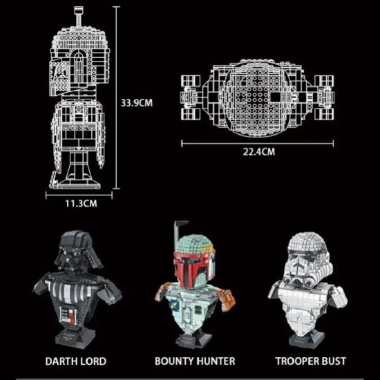 star wars moc trooper bust helmet bricks toys 21022 star wars moc trooper bust helmet bricks toys 21022
